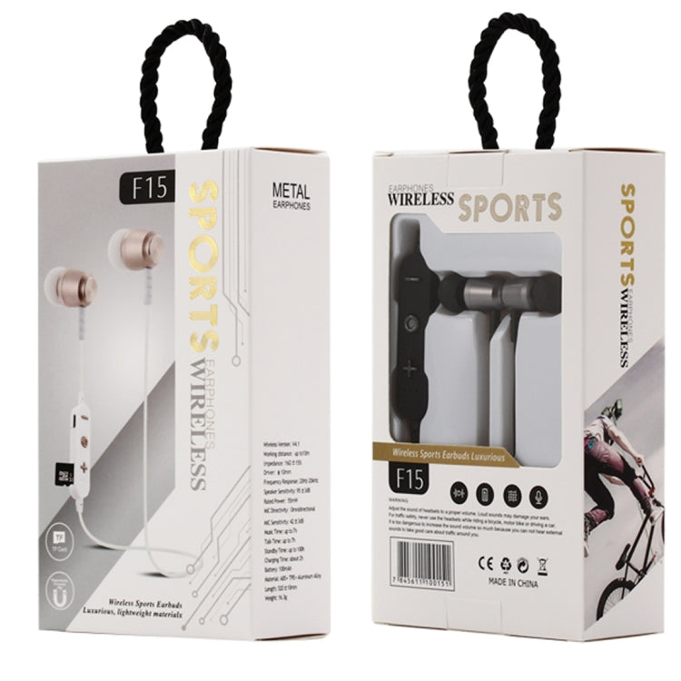 F15 Bluetooth 4.2 Hanging Neck Design Bluetooth Headset, Support Music Play & Switching & Volume Control & Answer(Black) by buy2fix