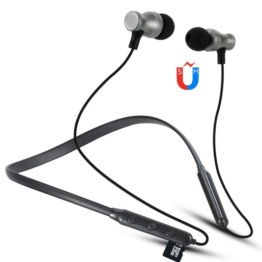 F106 Bluetooth 4.2 Hanging Neck Design Bluetooth Headset, Support Music Play & Switching & Volume Control & Answer(Black) by buy2fix