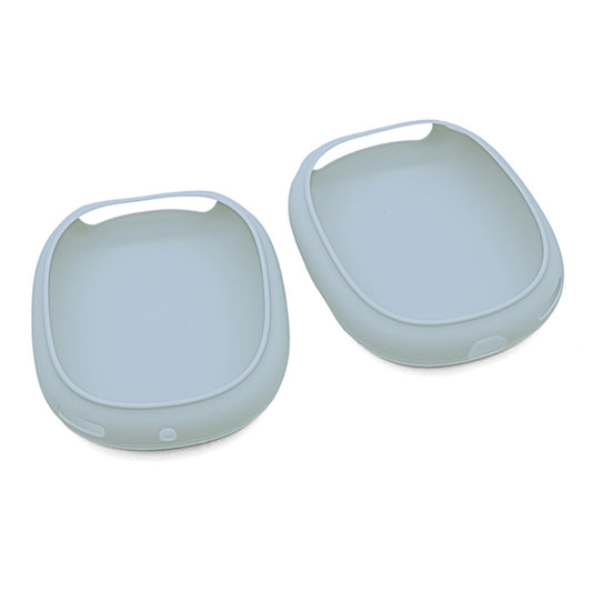 A Pair Full Coverage Anti-scratch Silicone Headphone Protective Case for AirPods Max(Silver Grey) by buy2fix