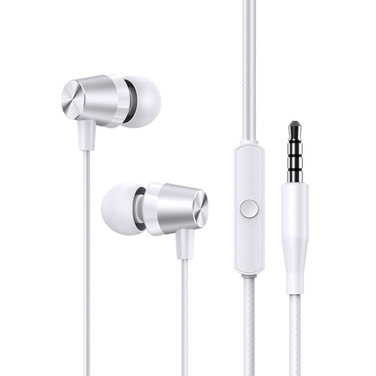 30 PCS USAMS EP-42 3.5mm Plating Metal In-ear Wired Earphone, Length: 1.2m, Test Tube Packaging(White) by USAMS