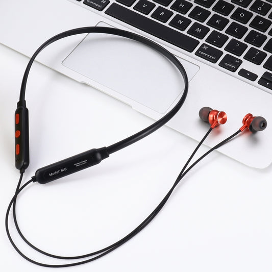 MG-G24 Bluetooth 4.2 Sport Wireless Bluetooth Earphone, Support Card(Black Red) by buy2fix