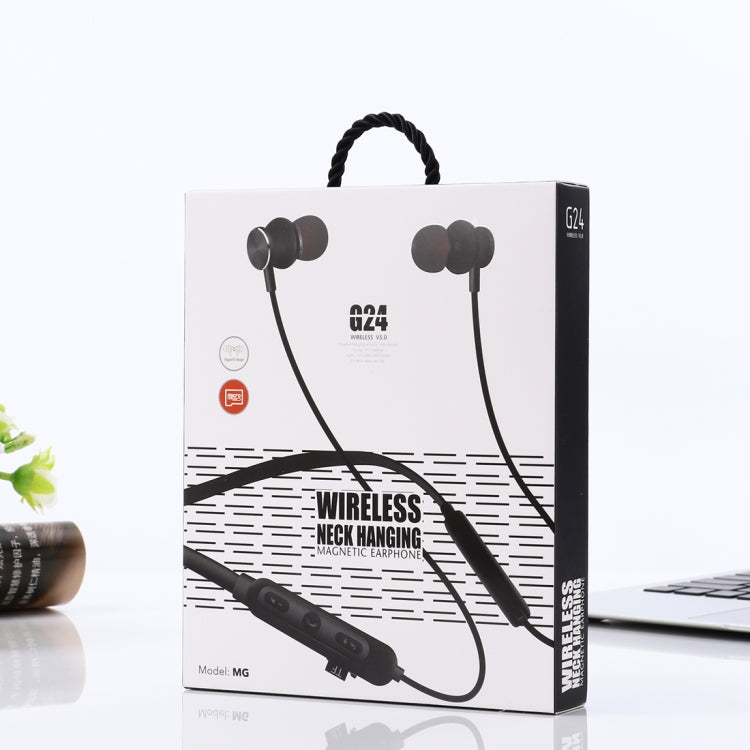 MG-G24 Bluetooth 4.2 Sport Wireless Bluetooth Earphone, Support Card(Black) by buy2fix