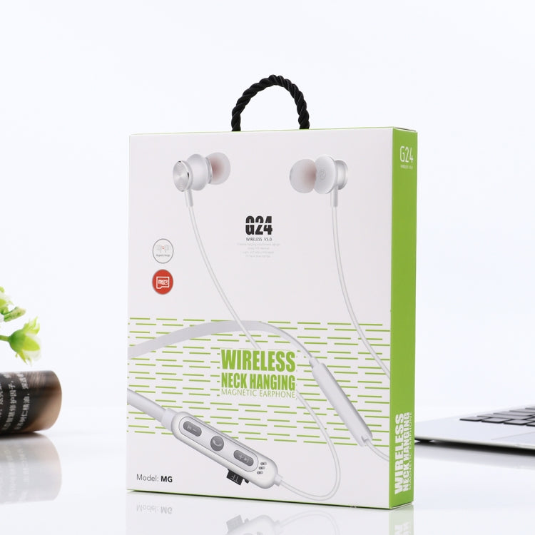 MG-G24 Bluetooth 4.2 Sport Wireless Bluetooth Earphone, Support Card(Silver) by buy2fix