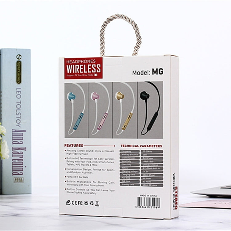 MG-G18 Bluetooth 4.2 Sport Wireless Bluetooth Earphone, Support Card (Gold) by buy2fix