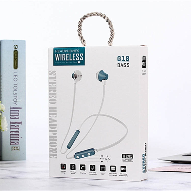 MG-G18 Bluetooth 4.2 Sport Wireless Bluetooth Earphone, Support Card (Baby Blue) by buy2fix
