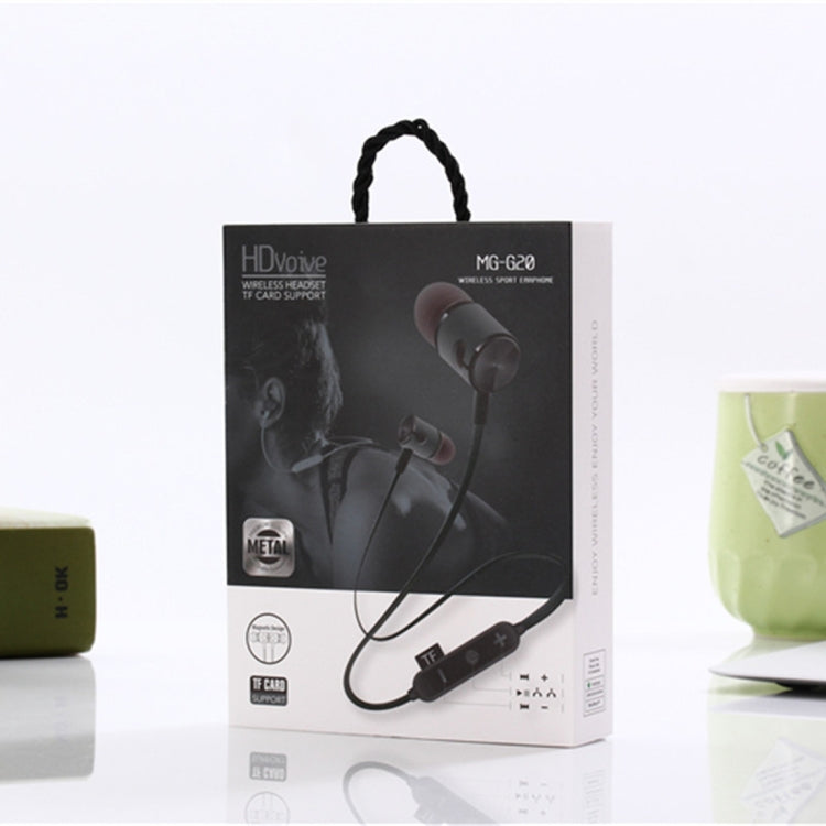 MG-G20 Bluetooth 4.2 Sport Wireless Bluetooth Earphone, Support Card(Black) by buy2fix