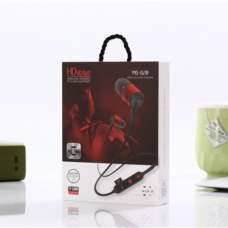 MG-G20 Bluetooth 4.2 Sport Wireless Bluetooth Earphone, Support Card(Red) by buy2fix