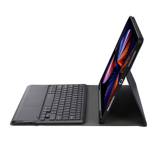 A12B Bluetooth 3.0 Ultra-thin Detachable Bluetooth Keyboard Leather Tablet Case for iPad Air 13 2024 / 2025 / Pro 12.9 inch 2022 / 2021 / 2020 / 2018, with Pen Slot & Holder(Dark Blue) by buy2fix