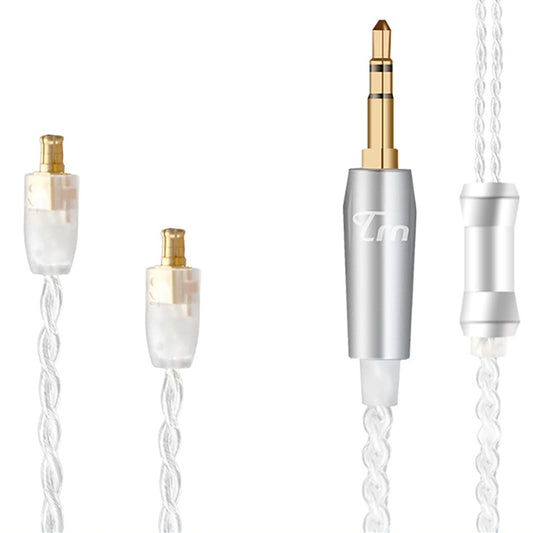 TRN Silver Plated Upgrade Cable Headphones Cable with A2DC Connection for TRN V10 V20 Earphone by TRN