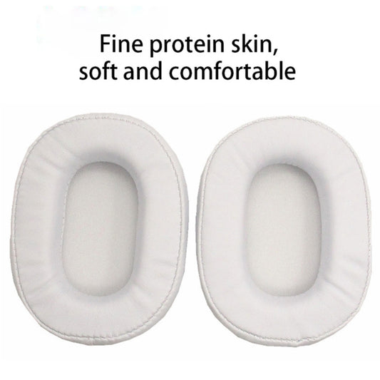1 Pair Soft Sponge Earmuff Headphone Jacket for Audio-technica ATH-MSR7 / M50X / M20 / M40 / M40X(White) by buy2fix