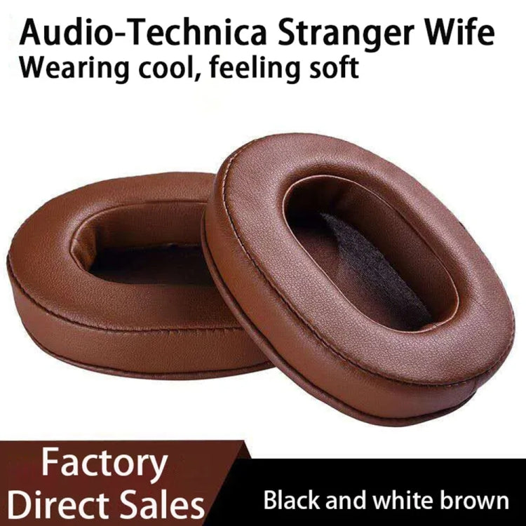 1 Pair Soft Sponge Earmuff Headphone Jacket for Audio-technica ATH-MSR7 / M50X / M20 / M40 / M40X(Brown) by buy2fix