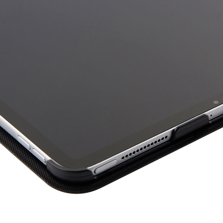 1130B Detachable Bluetooth 3.0 ABS Brushed Texture Keyboard + Lambskin Texture Leather Tablet Case for iPad Pro 11 inch (2018), with Three-gear Adjustment / Magnetic / Sleep Function(Black) by buy2fix