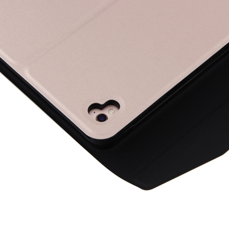 FT-1038E Detachable Bluetooth 3.0 Aluminum Alloy Keyboard + Lambskin Texture Leather Tablet Case for iPad Air / Air 2 / iPad Pro 9.7 inch, with Pen Slot / Water Repellent / Three-gear Angle Adjustment / Magnetic / Sleep Function (Gold) by buy2fix