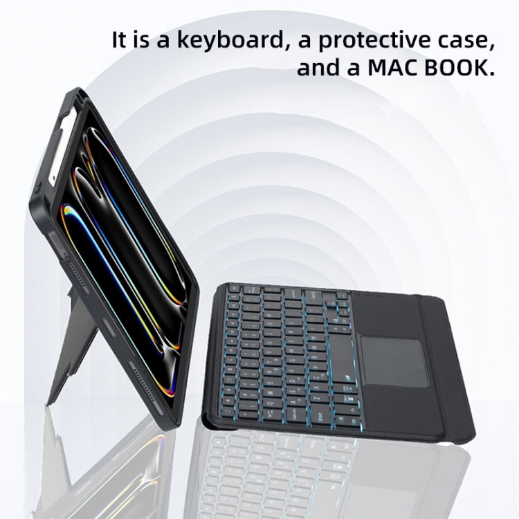 T13B-AS Detachable Rotating Backlit Touch Bluetooth Keyboard Case For iPad Pro 11 2024 by buy2fix