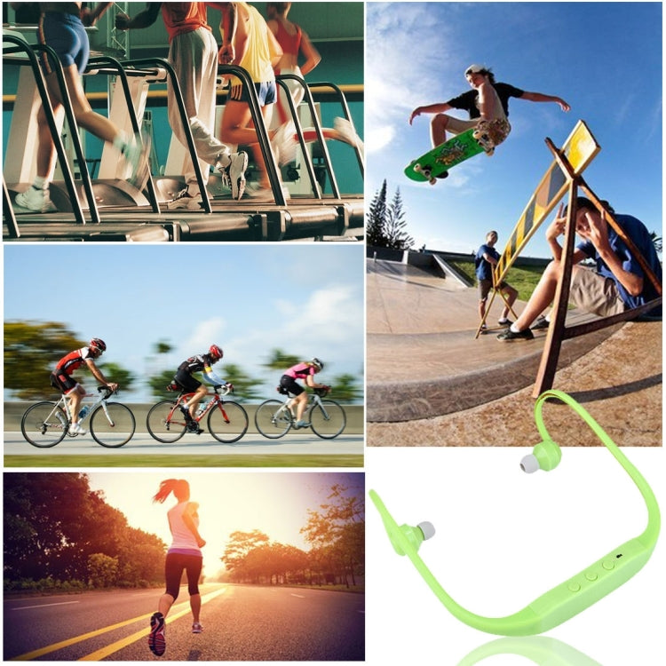 506 Life Waterproof Sweatproof Stereo Wireless Sports Earbud Earphone In-ear Headphone Headset with Micro SD Card Slot, For Smart Phones & iPad & Laptop & Notebook & MP3 or Other Audio Devices, Maximum SD Card Storage: 8GB(Green) by buy2fix