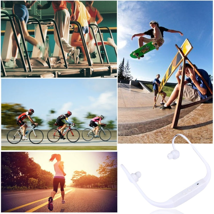 506 Life Waterproof Sweatproof Stereo Wireless Sports Earbud Earphone In-ear Headphone Headset with Micro SD Card Slot, For Smart Phones & iPad & Laptop & Notebook & MP3 or Other Audio Devices, Maximum SD Card Storage: 8GB(White) by buy2fix