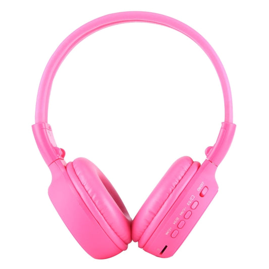 BS-N65 Headband Folding Stereo HiFi Wireless Headphone Headset with LCD Screen & TF Card Slot & LED Indicator Light & FM Function(Magenta) by buy2fix