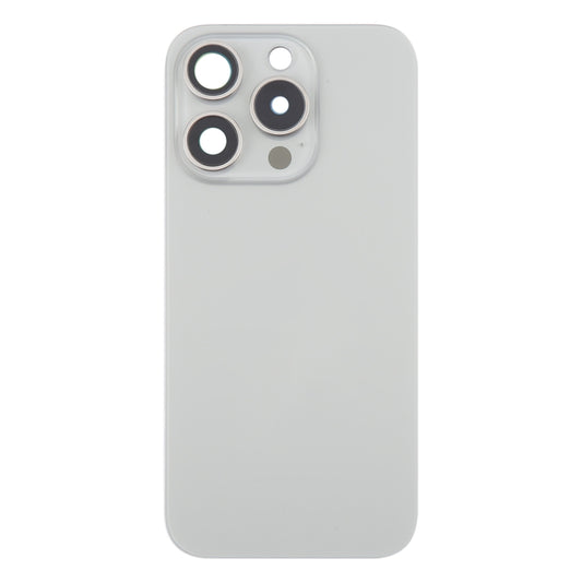 For iPhone 16 Pro Max Original Glass Battery Back Cover with Camera Lens Cover + MagSafe Magnet(Silver) by buy2fix