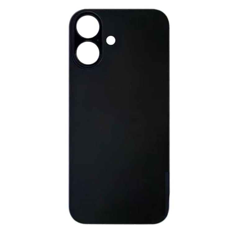 For iPhone 16 Plus Easy Replacement Big Camera Hole Glass Back Battery Cover(Black) by buy2fix