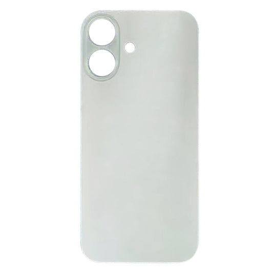 For iPhone 16 Easy Replacement Big Camera Hole Glass Back Battery Cover(White) by buy2fix