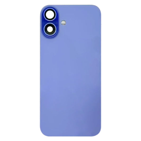 For iPhone 16 Battery Back Cover with Camera Lens Cover(Cyan) by buy2fix