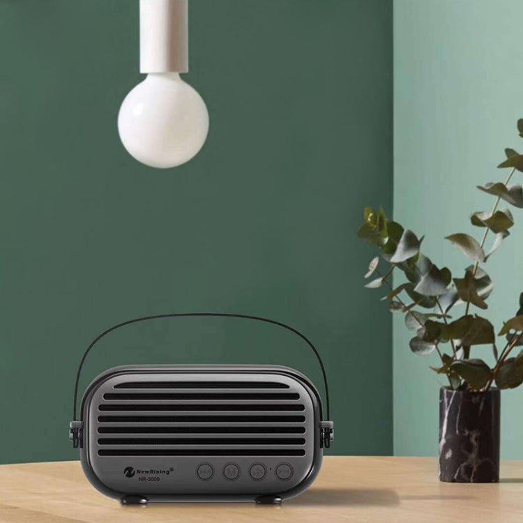 New Rixing NR-3000 Stylish Household Bluetooth Speaker with Hands-free Call Function, Support TF Card & USB & FM & AUX(Dark Blue) - Desktop Speaker by NewRixing | Online Shopping UK | buy2fix