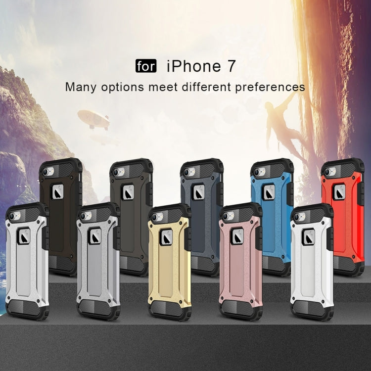 For iPhone 7 Armor TPU + PC Combination Phone Case(Dark Blue) by buy2fix