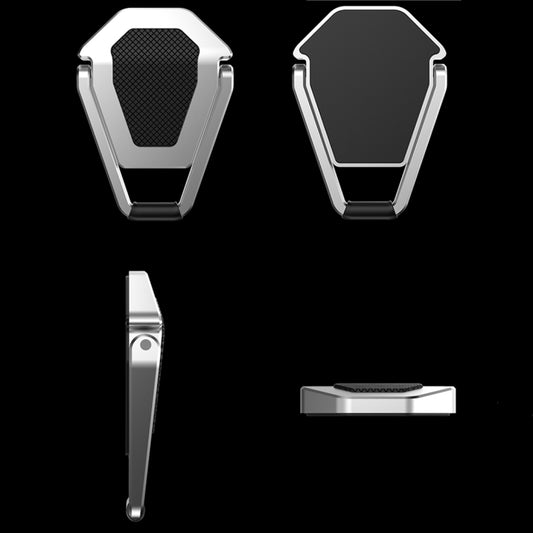 20 PCS R-JUST BJ01 Universal Stickable Shield Shape Laptop Foldable Stand(Silver) by R-JUST