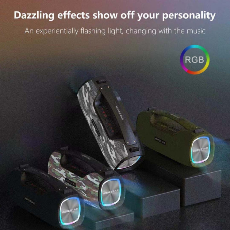 HOPESTAR A6X TWS Portable Outdoor Bluetooth Speaker with Colorful Music Lights, Support Power Bank & Hands-free Call & U Disk & TF Card & 3.5mm AUX(Black) - Desktop Speaker by HOPESTAR | Online Shopping UK | buy2fix