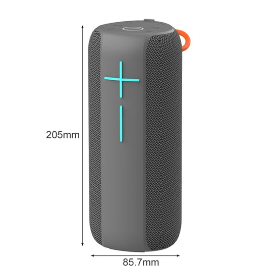 HOPESTAR P14 Pro Portable Outdoor Waterproof Wireless Bluetooth Speaker, Support Hands-free Call & U Disk & TF Card & 3.5mm AUX & FM (Grey) - Desktop Speaker by HOPESTAR | Online Shopping UK | buy2fix