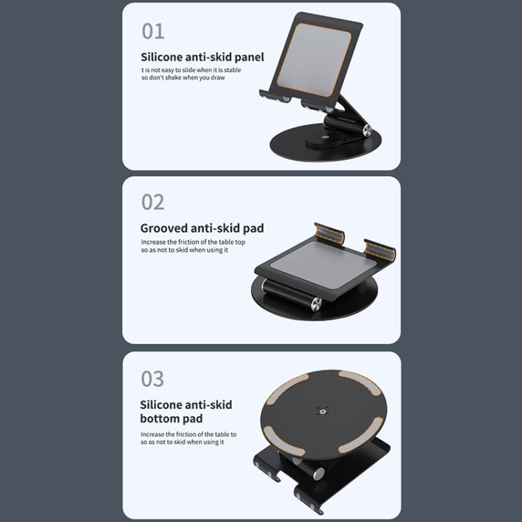 L04 Height / Angle Adjustable Full Metal Folding Laptop Holder For Laptops Below 17.3 inch (Black) by buy2fix