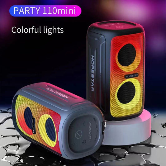 HOPESTAR Party 110 Mini Colorful Lights Wireless Bluetooth Speaker (Grey) - Desktop Speaker by HOPESTAR | Online Shopping UK | buy2fix
