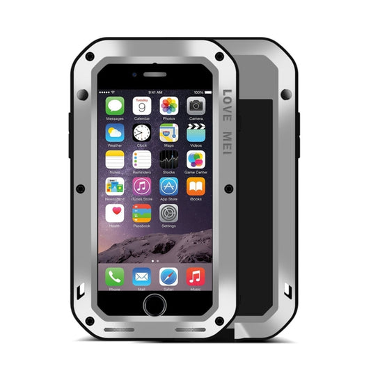 LOVE MEI for iPhone 7 Professional and Powerful Dustproof Shockproof Anti-slip Metal Protective Case(Silver) by LOVE MEI