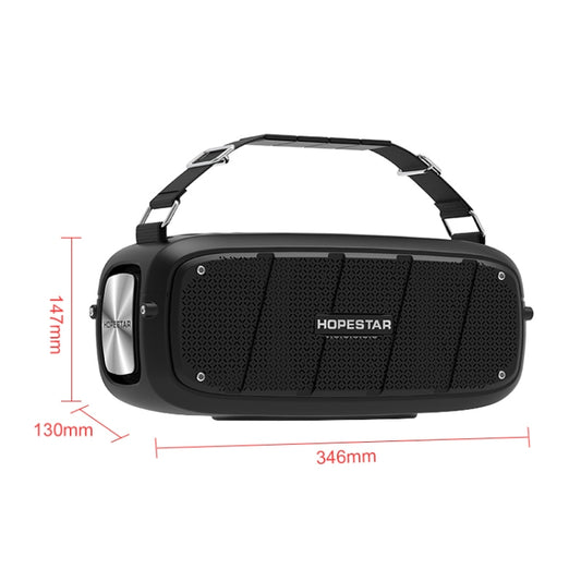 HOPESTAR A20 Pro TWS Portable Outdoor Waterproof Subwoofer Bluetooth Speaker with Microphone, Support Power Bank & Hands-free Call & U Disk & TF Card & 3.5mm AUX (Black) - Desktop Speaker by HOPESTAR | Online Shopping UK | buy2fix