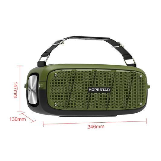 HOPESTAR A20 Pro TWS Portable Outdoor Waterproof Subwoofer Bluetooth Speaker with Microphone, Support Power Bank & Hands-free Call & U Disk & TF Card & 3.5mm AUX (Green) - Desktop Speaker by HOPESTAR | Online Shopping UK | buy2fix