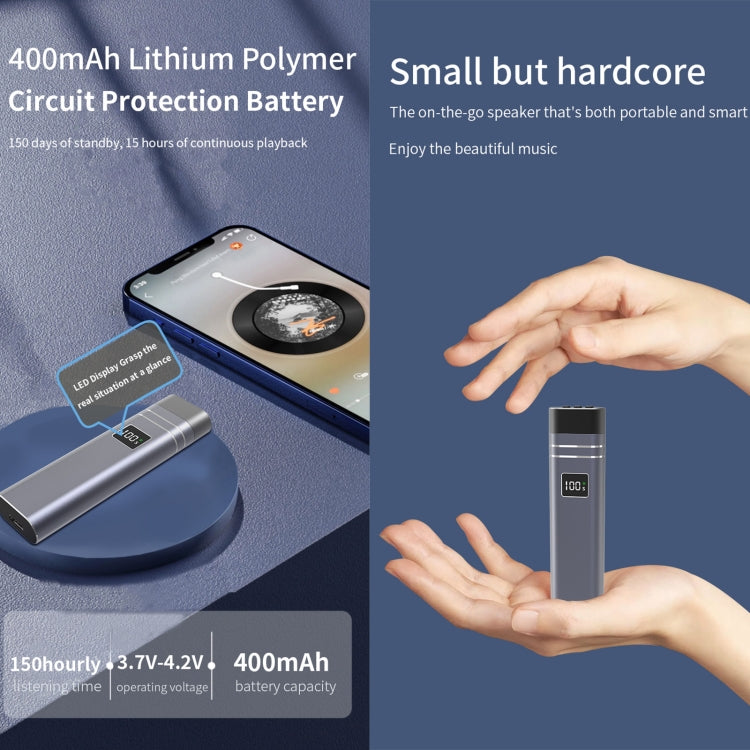 QY08 Bluetooth Bone Conduction Pillow Speaker (Grey) by buy2fix