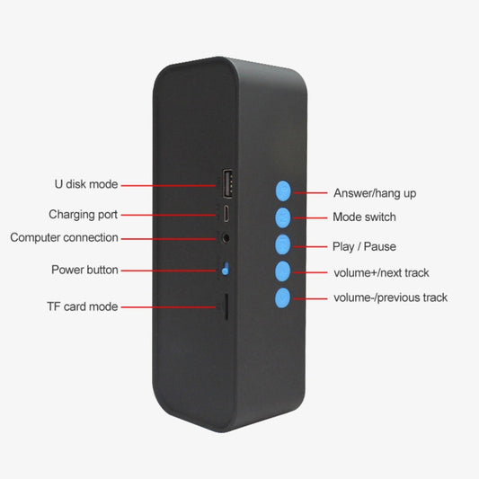 EBS-308 Outdoor Portable Mini Wireless Bluetooth Subwoofer Speaker(Black) - Waterproof Speaker by buy2fix | Online Shopping UK | buy2fix