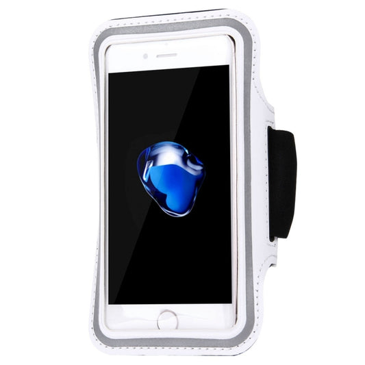 For iPhone 8 Plus & 7 Plus Sport Armband Case with Key Pocket(White) - 5.5~6.5 inch by buy2fix | Online Shopping UK | buy2fix