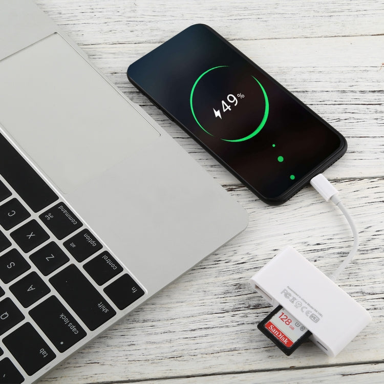 NK-108L 8 Pin to USB + TF Card + SD Card Camera Reader Adapter, Compatible with IOS 9.1 and Above Systems by buy2fix