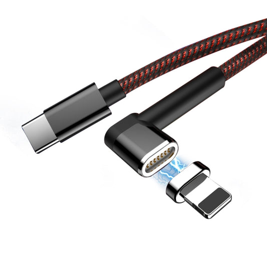 Type-C / USB-C to 8 Pin PD Angle Head Magnetic Charging Data Cable by buy2fix