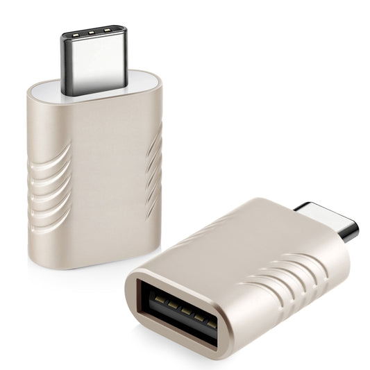 2 PCS SBT-148 USB-C / Type-C Male to USB 3.0 Female Zinc Alloy Adapter(Champagne Gold) by buy2fix