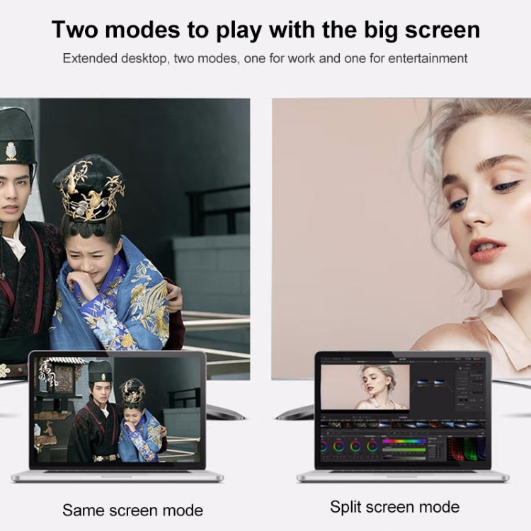 A18 Pro 3 in 1 8 Pin + Type-C + Micro USB to HDMI + 8 Pin Digital AV Adapter (White) by buy2fix