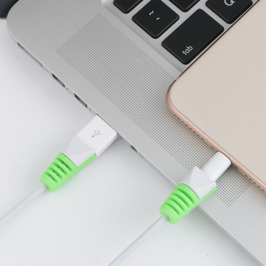 2 PCS Anti-break USB Charge Cable Winder Protective Case Protection Sleeve(Green) by buy2fix