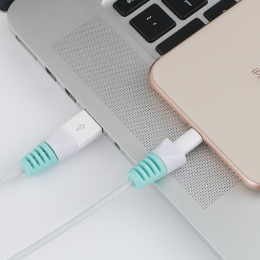 2 PCS Anti-break USB Charge Cable Winder Protective Case Protection Sleeve(Baby Blue) by buy2fix