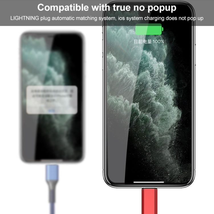 Orange Plug 3A 3 in 1 USB to Type-C / 8 Pin / Micro USB Fast Charging Cable, Cable Length: 1.2m(Blue) by buy2fix