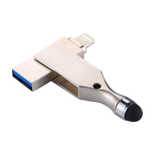 RQW-10E 2 in 1 USB 2.0 & 8 Pin 16GB Flash Drive with Stylus Pen, for iPhone & iPad & iPod & Most Android Smartphones & PC Computer by buy2fix