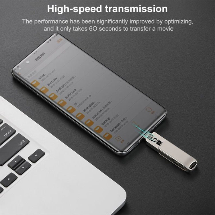RQW-10X 3 in 1 USB 2.0 & 8 Pin & USB-C / Type-C 128GB Flash Drive, for iPhone & iPad & iPod & Most Android Smartphones & PC Computer by buy2fix