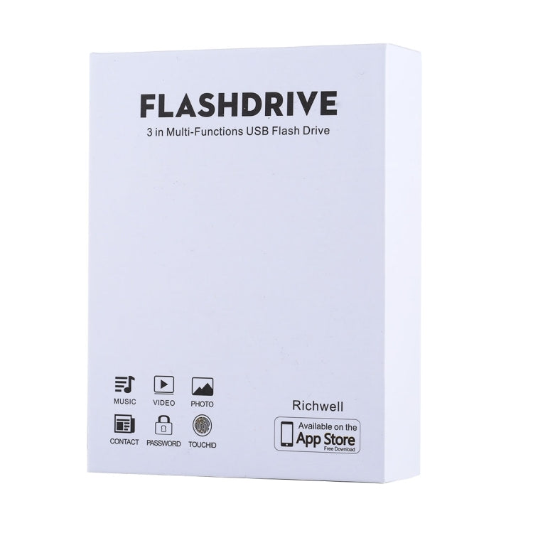 RQW-18S 8 Pin 128GB Multi-functional Flash Disk Drive with USB / Micro USB to Micro USB Cable(Black) by buy2fix