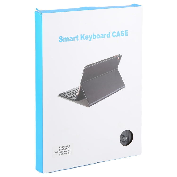 For iPad Pro 9.7 / 9.7 inch 2017 / 9.7 2018 / Air / Air 2 IP071 Separable ABS Smart Bluetooth Keyboard + Litchi Texture Horizontal Flip Leather Tablet Case (Black) by buy2fix