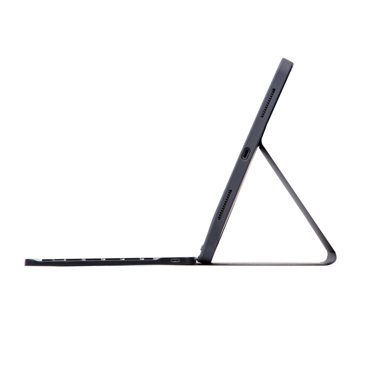 X-11B Skin Plain Texture Detachable Bluetooth Keyboard Tablet Case for iPad Pro 11 inch 2020 / 2018, with Pen Slot (Black) by buy2fix